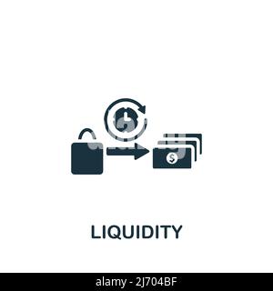 Liquidity icon. Monochrome simple Crowdfunding icon for templates, web design and infographics Stock Vector