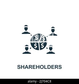 Shareholders icon. Monochrome simple Crowdfunding icon for templates, web design and infographics Stock Vector