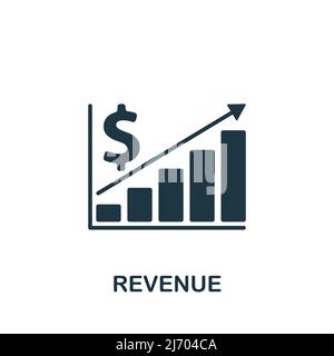 Revenue icon. Monochrome simple Crowdfunding icon for templates, web design and infographics Stock Vector