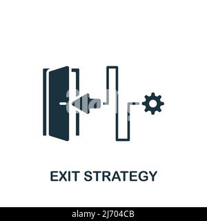 Exit Strategy icon. Monochrome simple Crowdfunding icon for templates, web design and infographics Stock Vector