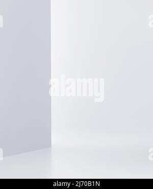White minimalist studio for product presentation. Empty room with ...