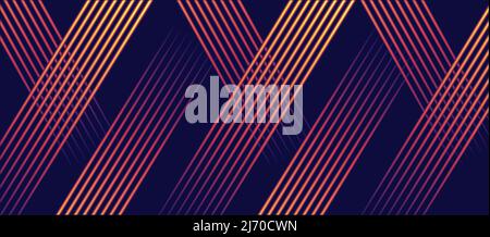Abstract background with stripes of lines texture creating crossed backdrop surface on dark space. Vector illustration Stock Vector