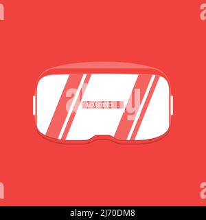 Stereoscopic 3d vr illustration. Vector virtual digital cyberspace technology Stock Vector