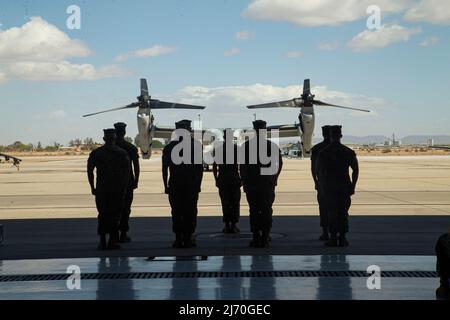 Retiring Officer U. S. Marine Major Michelle Macander (right ...