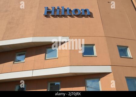 Hilton Stockholm Slussen Hotel, Sweden - April 2022. Stock Photo