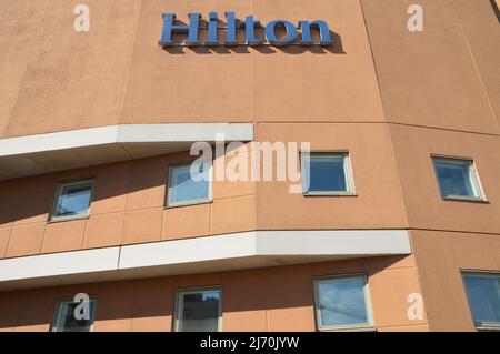 Hilton Stockholm Slussen Hotel, Sweden - April 2022. Stock Photo