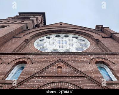 Augusta, Ga USA - 03 10 22: Thankful Baptist Church looking up Stock Photo