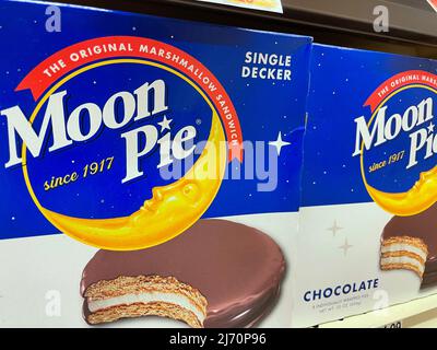 Grovetown, Ga USA - 04 20 22: Retail store products Moon Pies Stock Photo