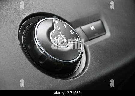 An automatic vans automatic circular controls, park, reverse, neutral and drive, dial control Stock Photo