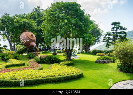 zen japanese garden in vietnam Stock Photo