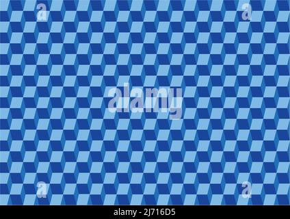 abstract cube shape blue background and texture with squares Stock Vector