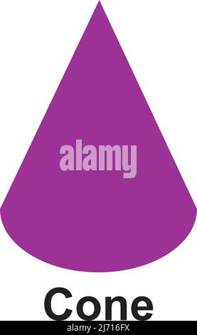 illustration of a cone purples color Stock Vector