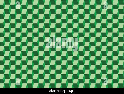 abstract cube green background and texture with squares Stock Vector