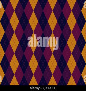 Blue Maroon Violet Yellow Diamond Pattern Design Stock Vector