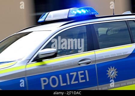 Thematic picture police operation, blue light, police light, police patrol, police, emergency vehicle, Stock Photo