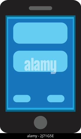 illustration of a phone with a bubble icon Stock Vector