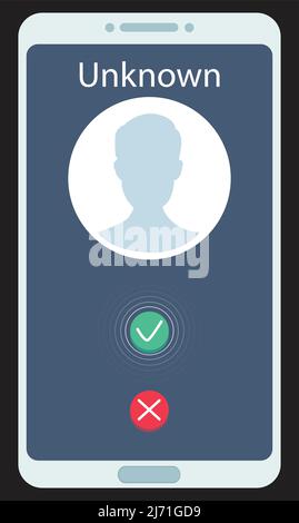 smartphone with call icons contact us icon Stock Vector