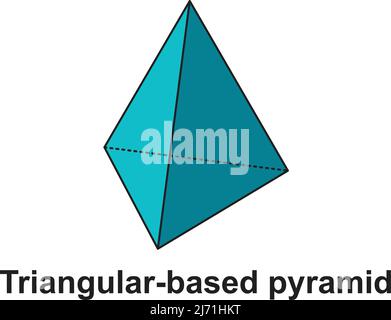 abstract Triangular-based pyramid. with white background Stock Vector