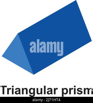 illustration of Triangular prism abstract triangle shape Stock Vector