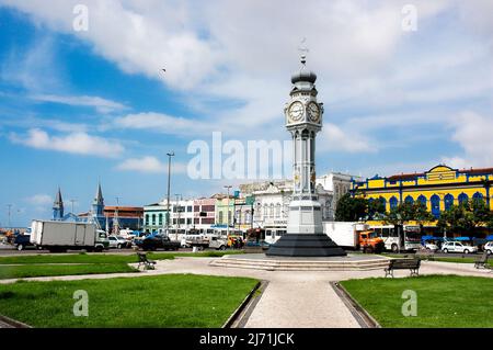 Praça do Relógio at Ver-o-Peso Market, landmarks of Belém, Pará, Amazon, Brazil. Stock Photo