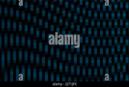 Abstract black background of waves from blue rectangles tones. Point gradient sea texture. Wave backdrop from blue pixels for presentation, magazines Stock Vector