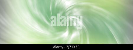 Summer green spiral vortex soft blurred abstract gradient background banner, header texture. Wide screen wallpaper Stock Photo