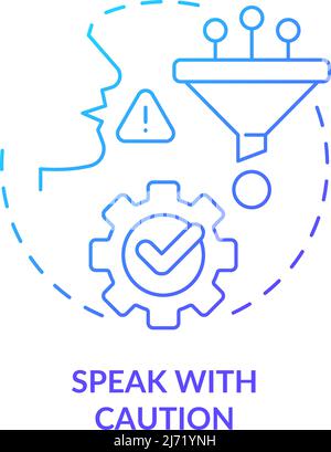 Be attentive blue gradient concept icon Stock Vector Image & Art - Alamy