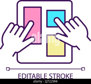 Training RGB color icon Stock Vector