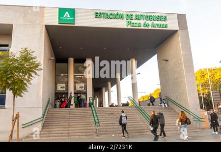 Plaza de Armas bus station in Seville, Spain Stock Photo