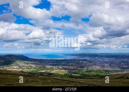 From the Belfast Hills, Black Mountain, Belfast, Northern Ireland Stock Photo