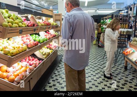 Paris, France, People Shopping in French Grocery Store, Le Bon Marché, Grande Epicerie, au bon marche, greengrocer inside Stock Photo
