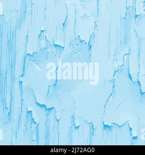 Close-up of blue peeling plaster. The texture of an old plastered wall Stock Vector