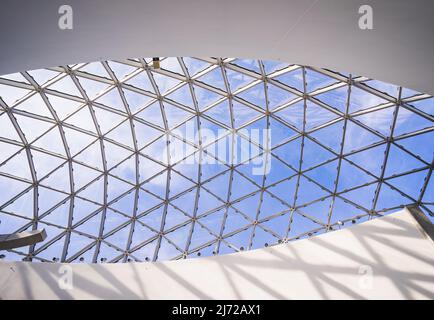 Abstract view of lattice skylight architecture Stock Photo