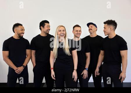 Diverse group of personal trainers Stock Photo