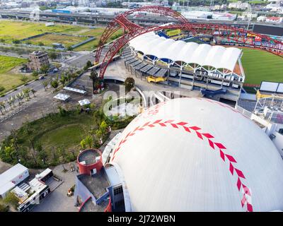 Taichung City, Taiwan - April 10, 2022 : Taichung Intercontinental Baseball Stadium. A baseball Stadium in Beitun District. Stock Photo