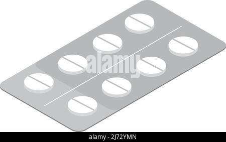 medical painkiller pack Stock Vector