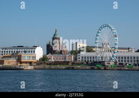 Skywheel, a ferris wheel, features one gondola cabin with a sauna ...