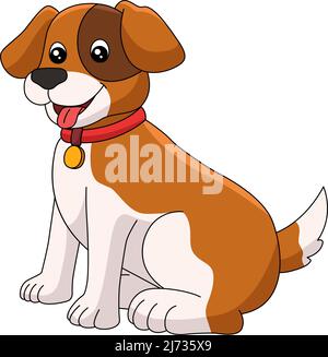 Dog Cartoon Colored Clipart Illustration Stock Vector