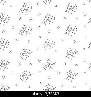 Doodle Tic Tac Toe Game with Cross Graphic by IrynaShancheva