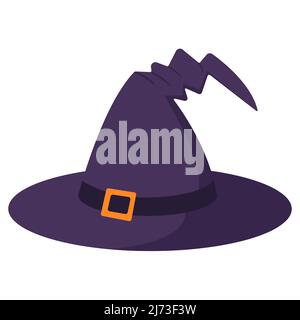 A witch's hat. Halloween. Flat cartoon style. Stock Vector