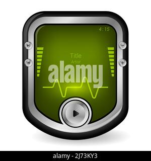 music player three Stock Vector
