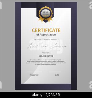 Certificate of Appreciation template vector illustration Stock Vector