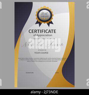 Certificate of Appreciation template vector illustration Stock Vector