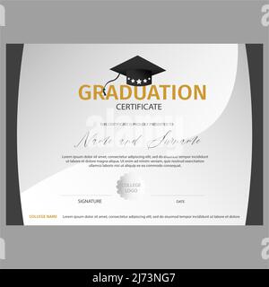 Graduation Certificate template vector illustration Stock Vector