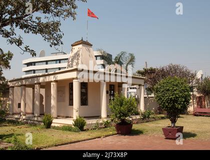 Shrine to Ganesh, Shree Hindu Temple, Blantyre, Malawi, Africa - There are many Indians (Hindus) in Malawi, largely involved in commerce, who support Stock Photo