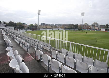 General view of the ground ahead of Essex CCC vs Yorkshire CCC, LV Insurance County Championship Division 1 Cricket at The Cloud County Ground on 5th Stock Photo
