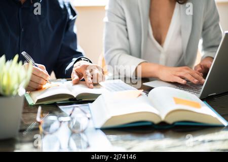 Teamwork Business Meeting. Learning Programming. Agile Methodology Stock Photo