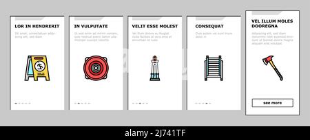 Emergency Helping In Accident Onboarding Icons Set Vector Stock Vector ...