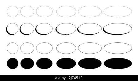 Abstract oval shape elements and free form background. Stock Vector