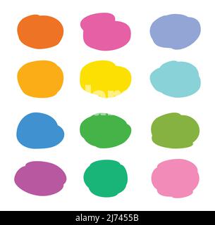 Abstract oval shape elements and free form background. Stock Vector